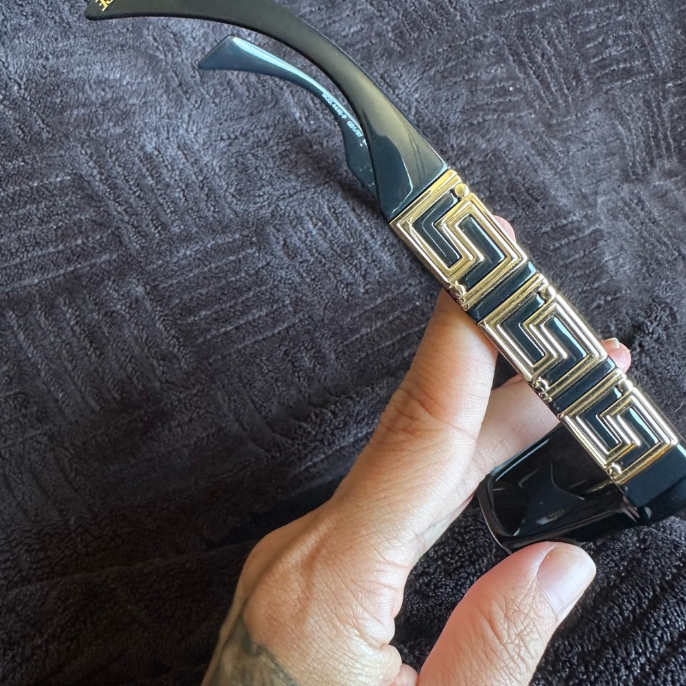 Versace Black and Gold Sunglasses